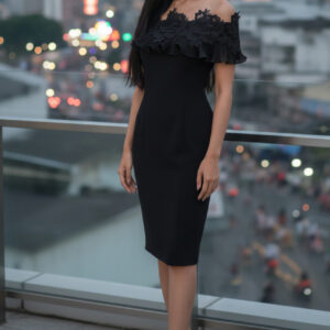 River Island, Vestido Escote Bardot Talla 42