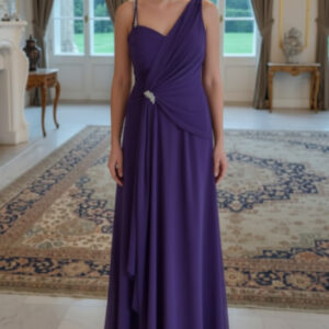 Marina, Maxi Vestido Color Malva Talla 40