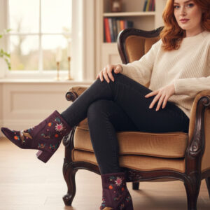 Primark, Botines de Satén Bordados Numero 37