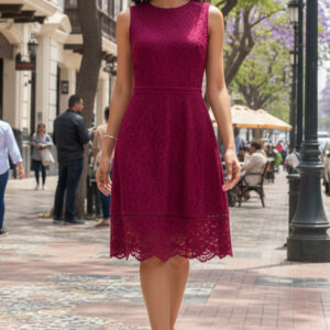 Warehouse, Vestido de Encaje Floral Talla 40