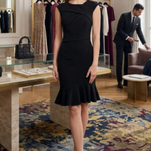 Lipsy London, Elegante Vestido Color Negro Talla 38