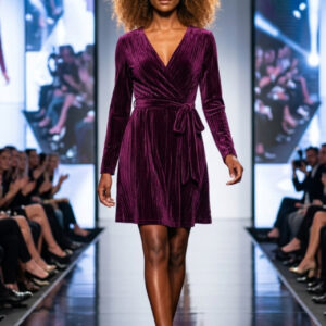 Topshop, Vestido Cruzado Color Púrpura Talla 44