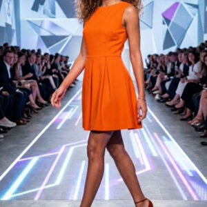 Topshop, Vestido Juvenil Color Naranja Talla 42