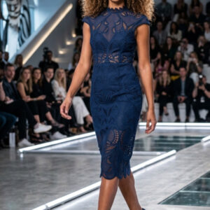 Love Triangle, Vestido de Encaje Floral Talla 38