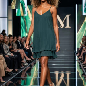River Island, Juvenil Vestido Verde Esmeralda Talla 40