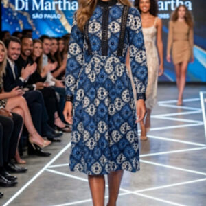 Boohoo, Hermoso Vestido con Diseño Geométrico Talla 36