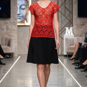 Next, Elegante Top de Encaje Floral Talla 38