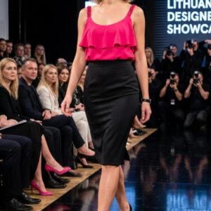 George, Elegante Top con Volante Talla 44
