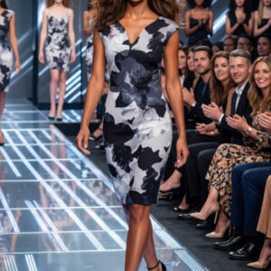 Roman, Vestido Estampado Estampado Floral Abstracto Talla 40