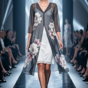 Wallis for Sapphire, Hermoso Vestido de Varias Capas Gasa Talla 42