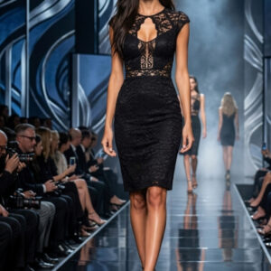 River Island, Elegante Vestido de Encaje Talla 44