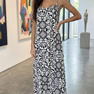 George, Maxi Vestido con Estampado Geométrico Talla 42