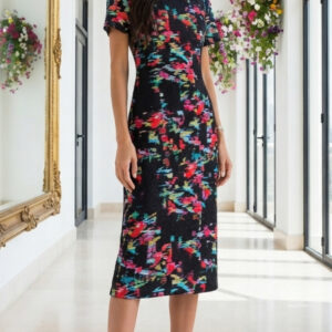 Simon Jeffrey, Vestido Corte Recto Multicolor Talla 44