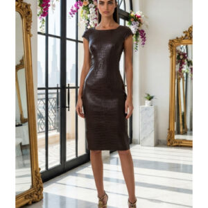 Alexon, Vestido Efecto de Piel Texturizada de Cocodrilo Talla 34/36