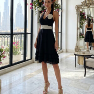 Oli, Vestido con Diseño Halter Cuello en V Talla 42
